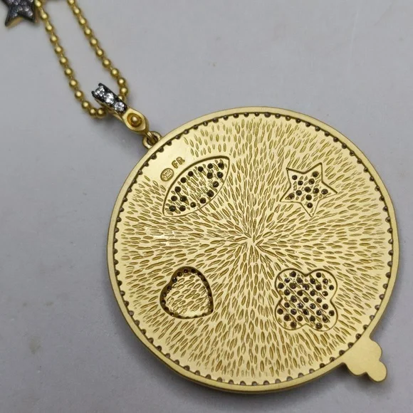 Freida rothman celestial medallion necklace charm pendant enhancer chain 925